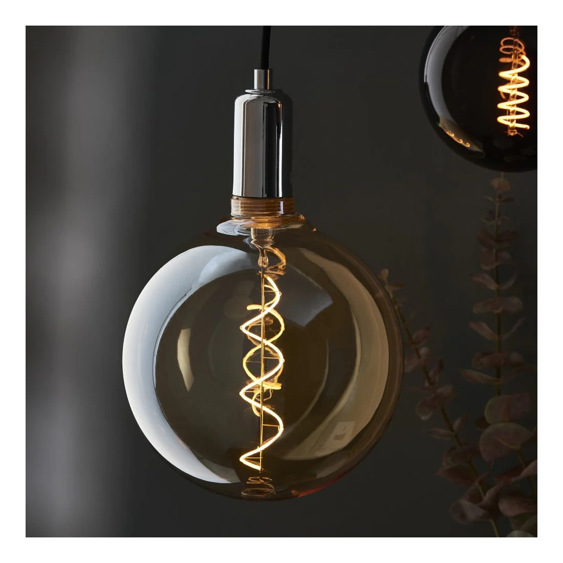 Endon Spiral XL E27 LED Filament Globe Bulb Amber - Image 3