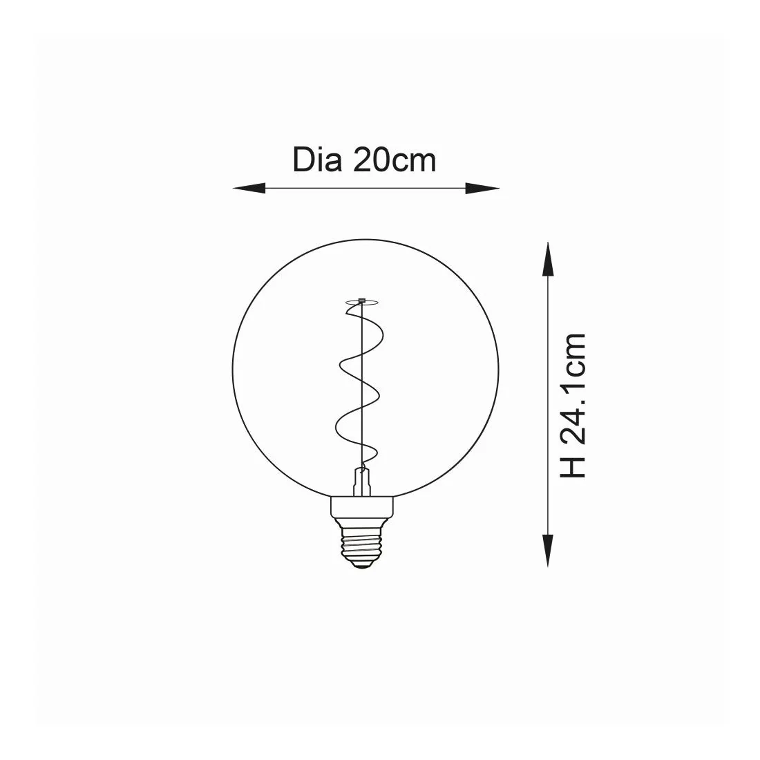 Endon Spiral XL E27 LED Filament Globe Bulb Amber - Image 5