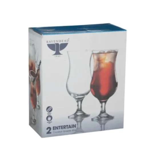 Entertain Set Of 2 Cocktail Glasses 42cl - Image 2