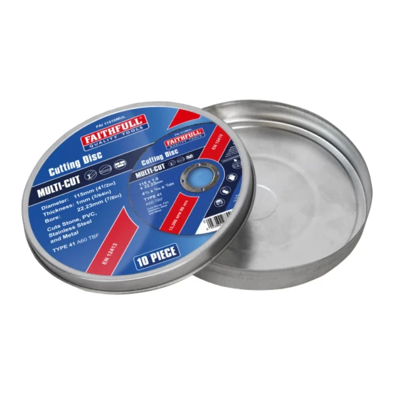 Faithfull Multi-Purpose Cutting Discs in Tin 115 x 1.0 x 22.23mm - Image 2