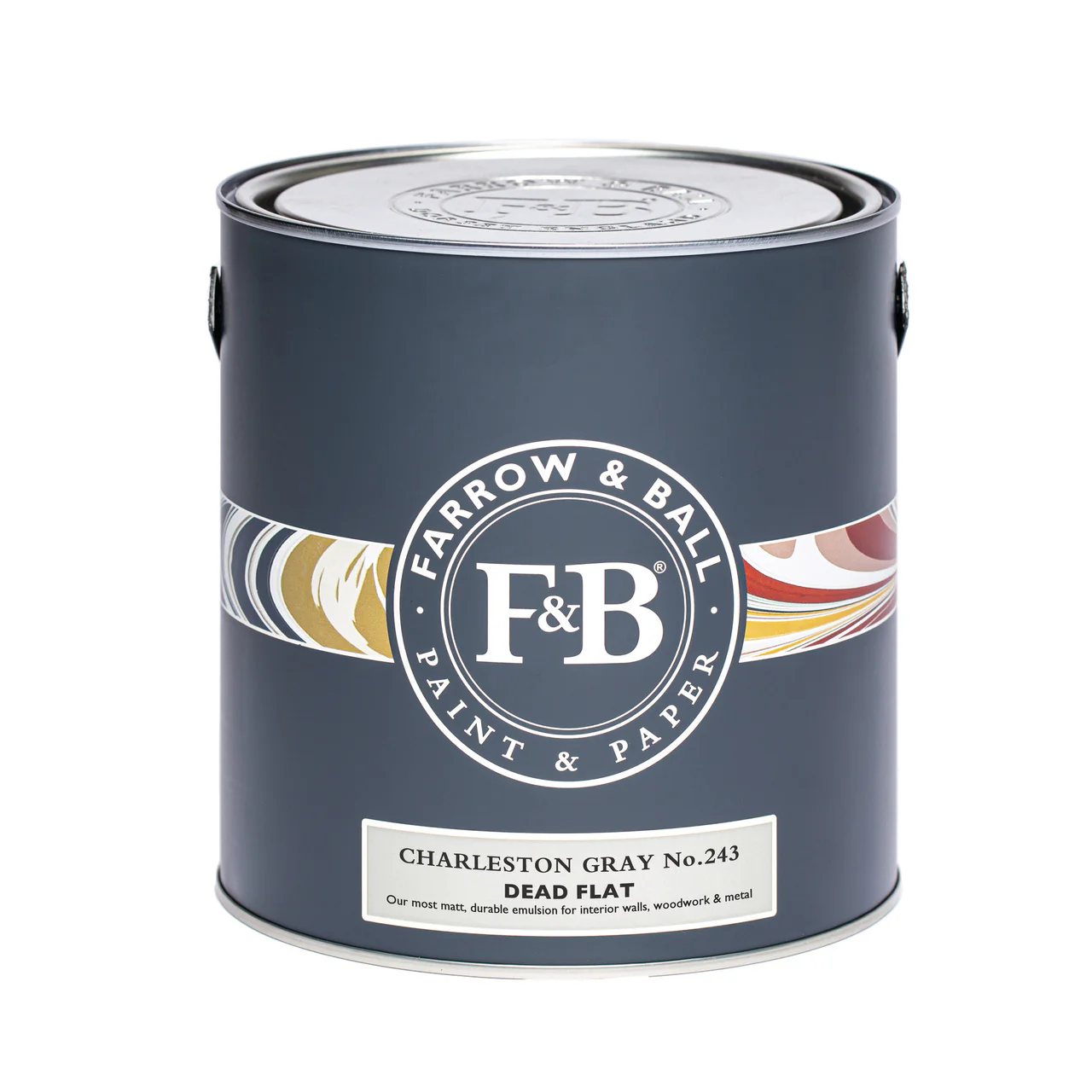 Farrow & Ball 2.5 Litre Dead Flat Charleston Gray 243