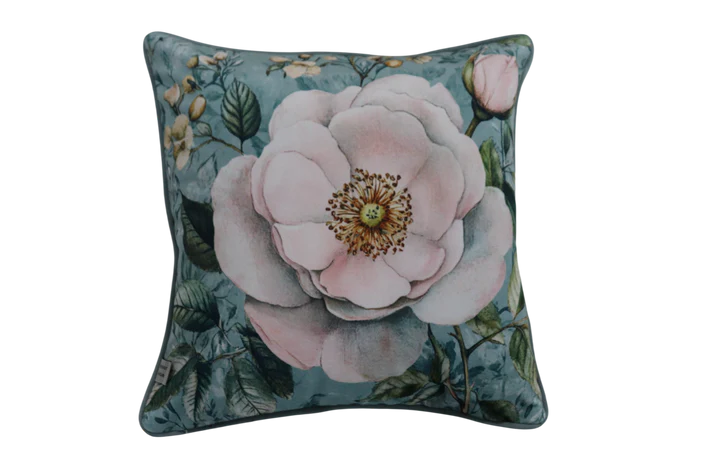 Fervor & Hue Velvet Classic Vintage Floral Pink