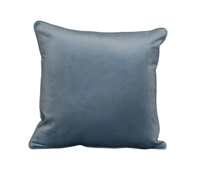 Fervor & Hue Velvet Plain Gentle Blue 45x45cm