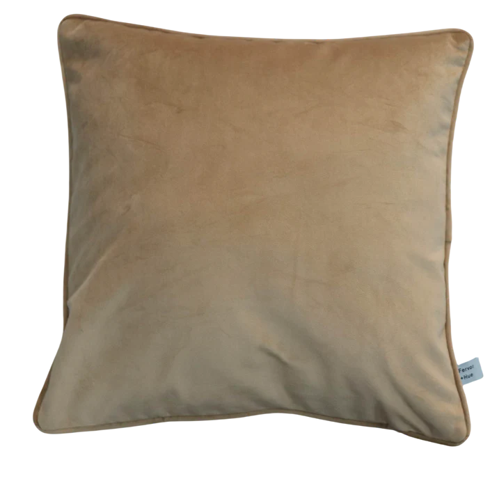 Fervor & Hue Velvet Plain Warm Beige 45x45cm