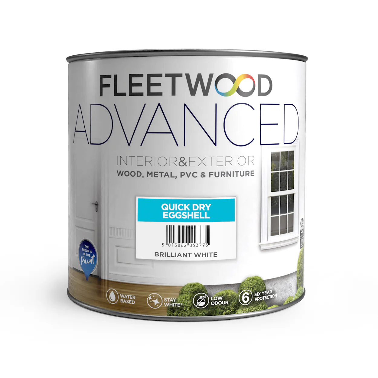 Fleetwood Advanced Eggshell Quick Dry - Brilliant White - Image 2