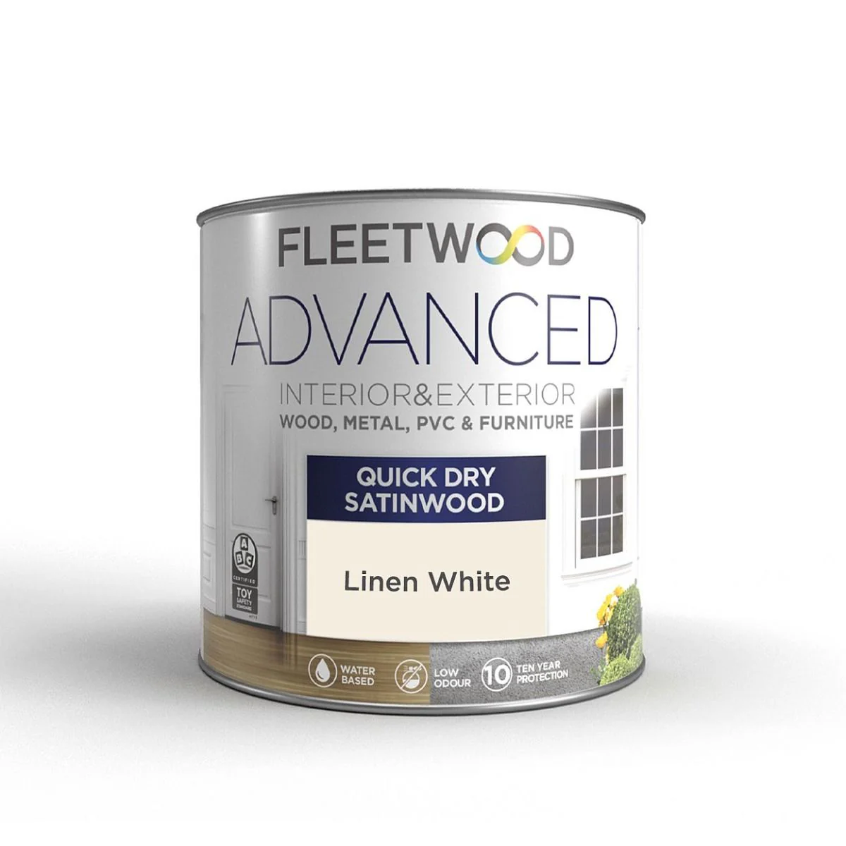 Fleetwood Advanced Satinwood Quick Dry - Linen White 750ml
