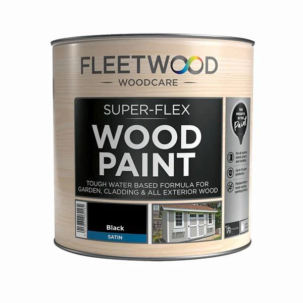 Fleetwood Super Flex Wood Paint - Black Satin 1L