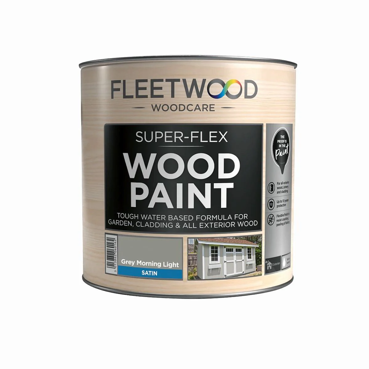Fleetwood Super Flex Wood Paint - Grey Morning Light Satin 1L