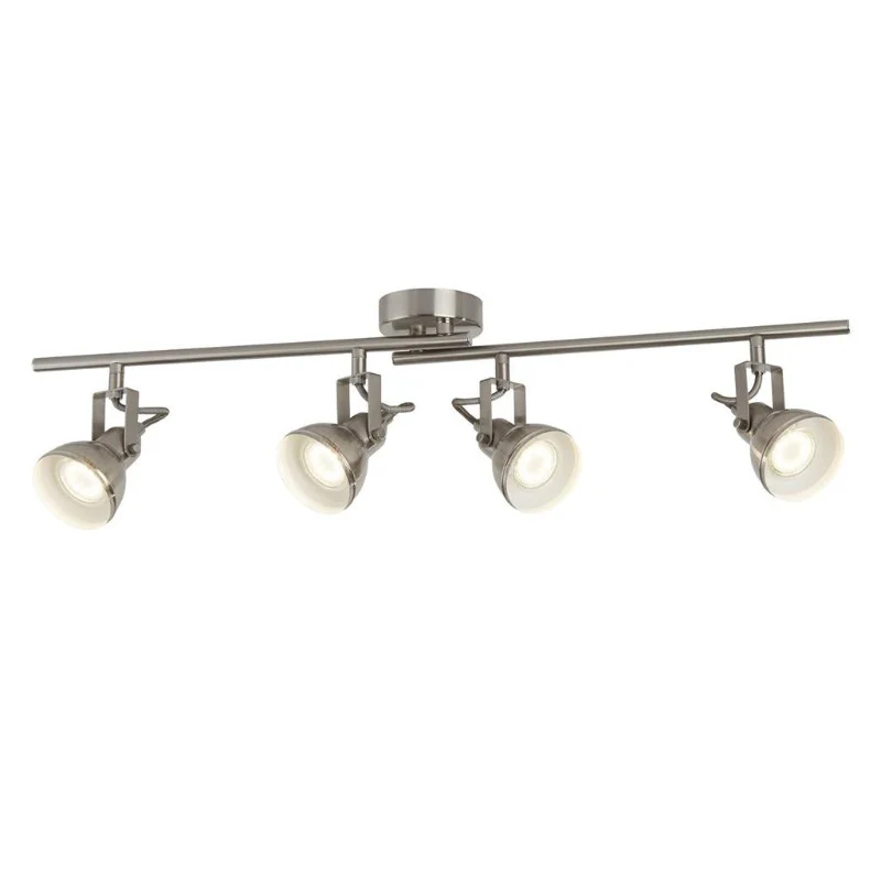 FOCUS 4 LIGHT INDUSTRIAL SPOTLIGHT BAR - SATIN SILVER