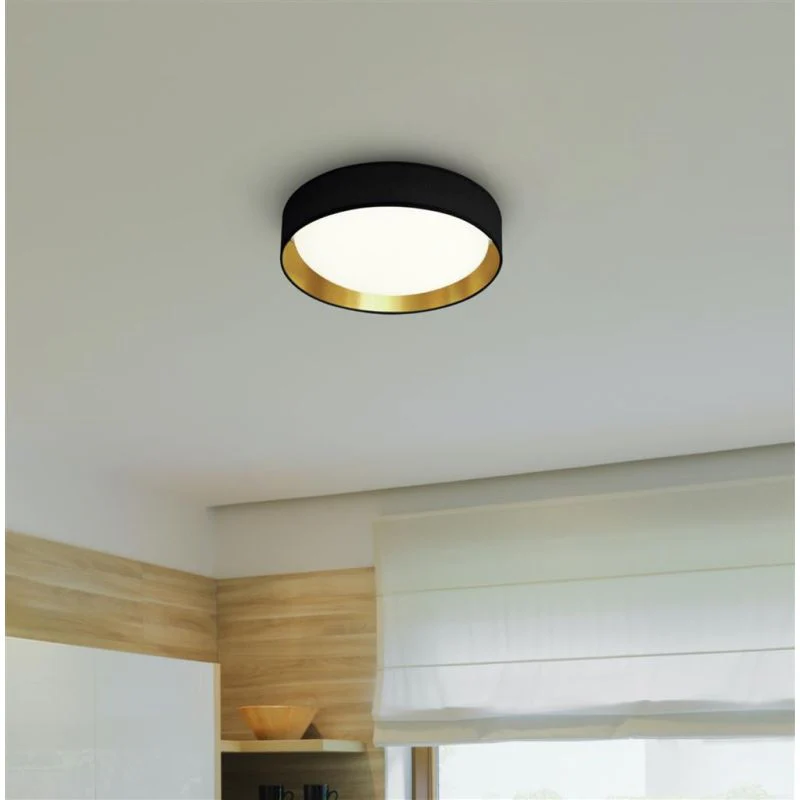 Gianna Flush - Black Fabric, Gold Inner & Acrylic Diffuser - Image 2