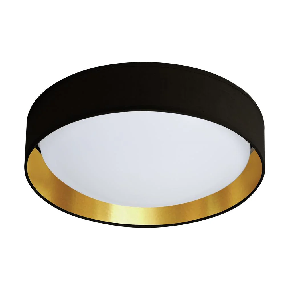 Gianna Flush - Black Fabric, Gold Inner & Acrylic Diffuser - Image 3