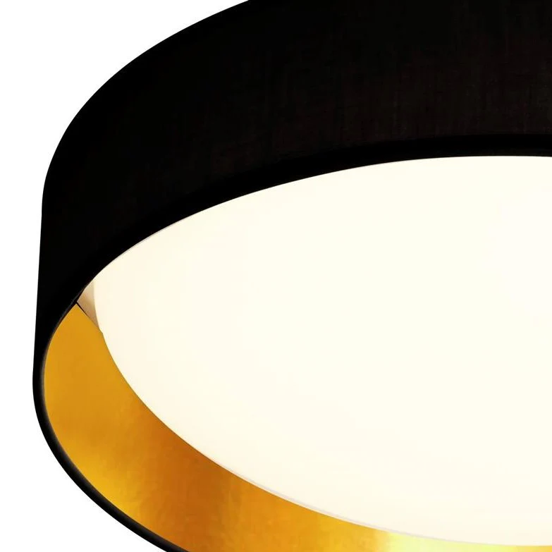 Gianna Flush - Black Fabric, Gold Inner & Acrylic Diffuser - Image 5
