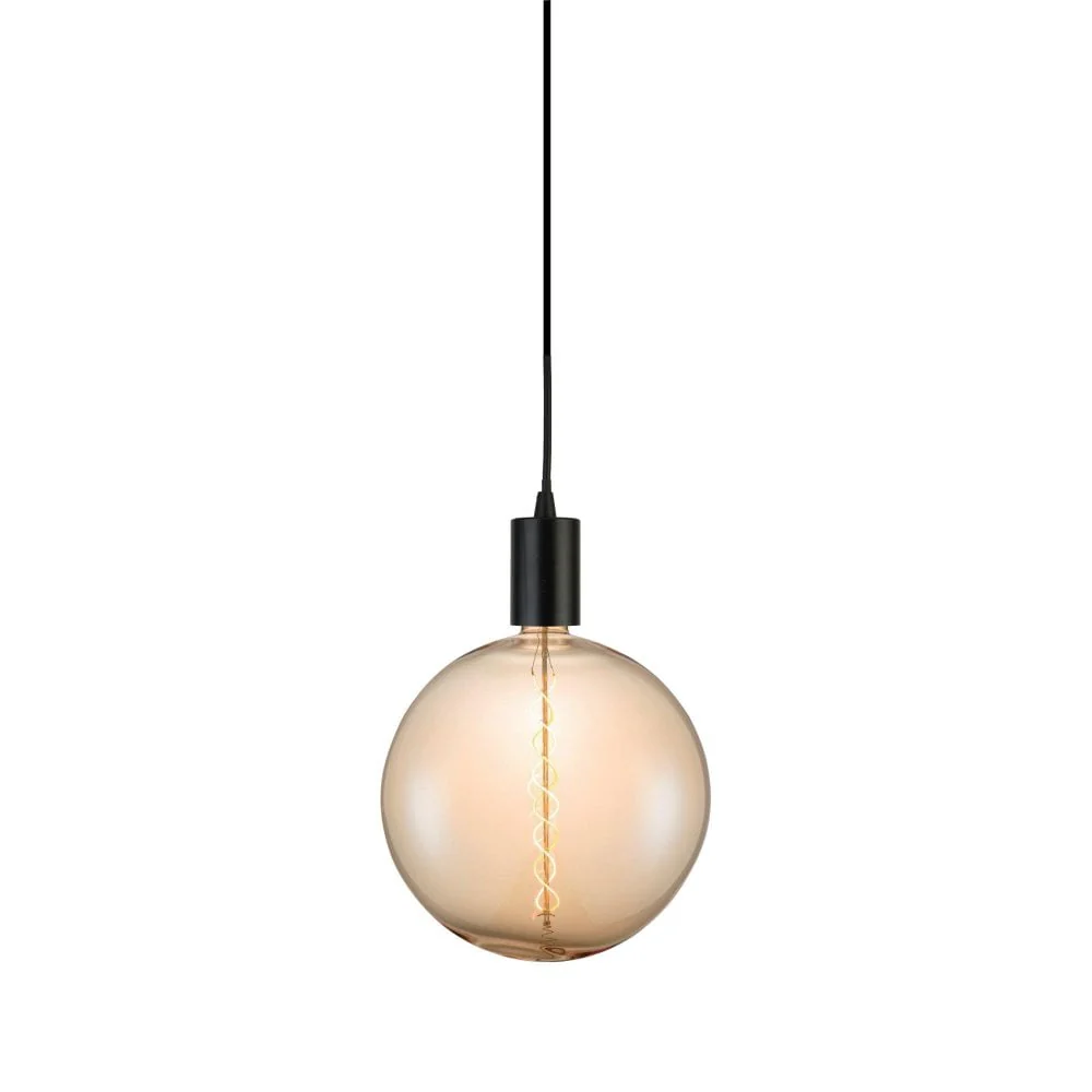 Giant LED Spiral Filament Globe Ceiling Light - Amber