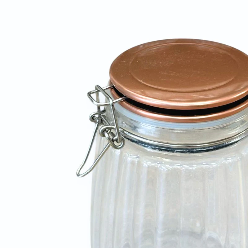 Glass Storage Jar & Copper Lid 1500ml - Image 2