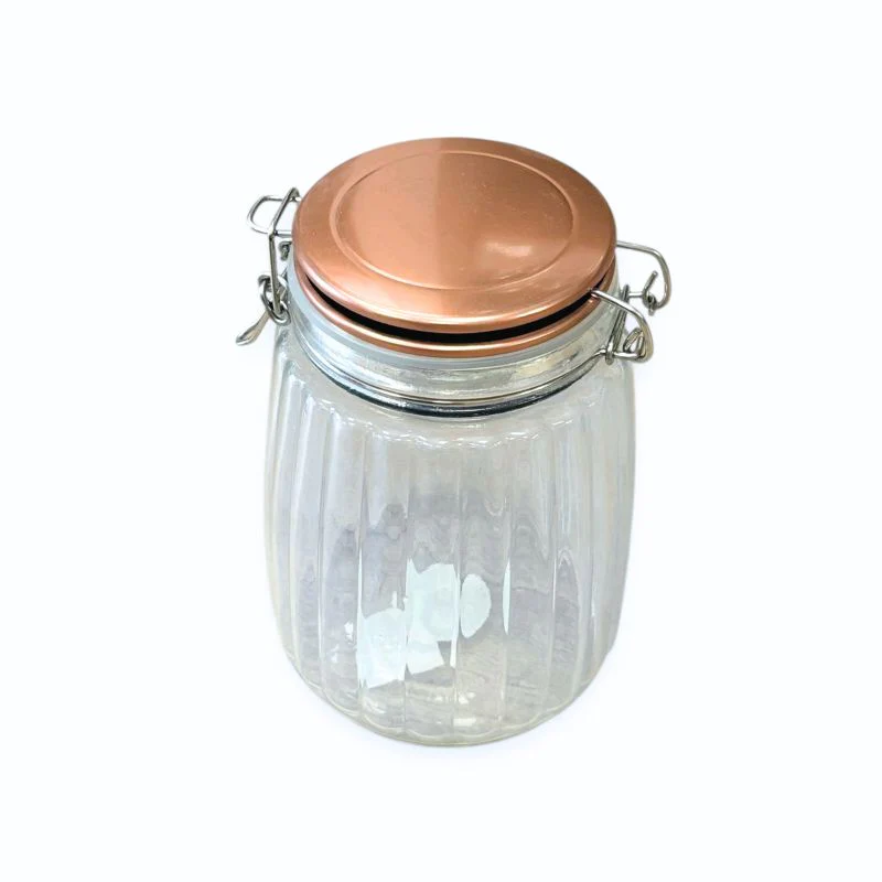 Glass Storage Jar & Copper Lid 1500ml - Image 3