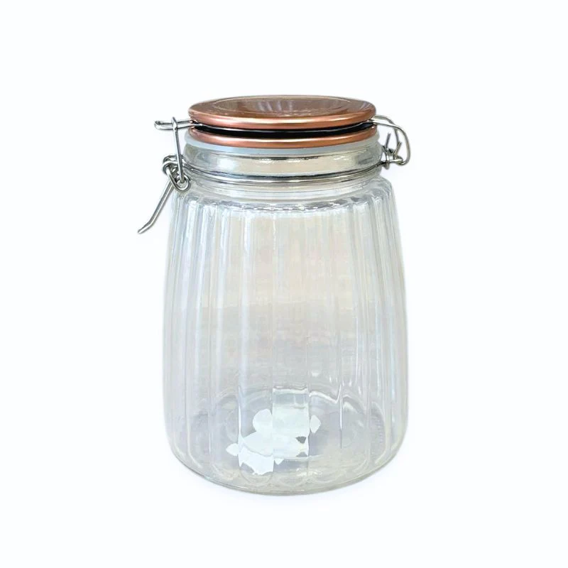 Glass Storage Jar & Copper Lid 1500ml - Image 4
