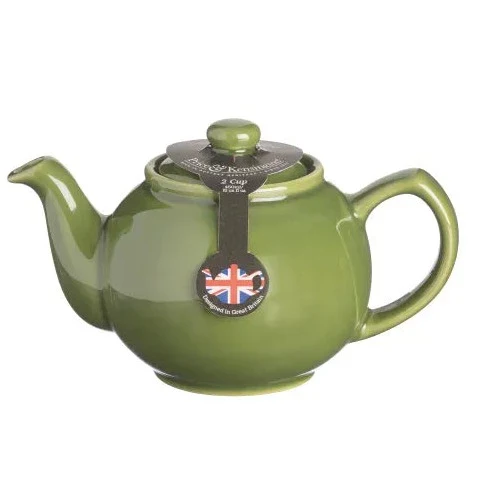 Olive Green 2 Cup Ceramic Teapot - Image 3
