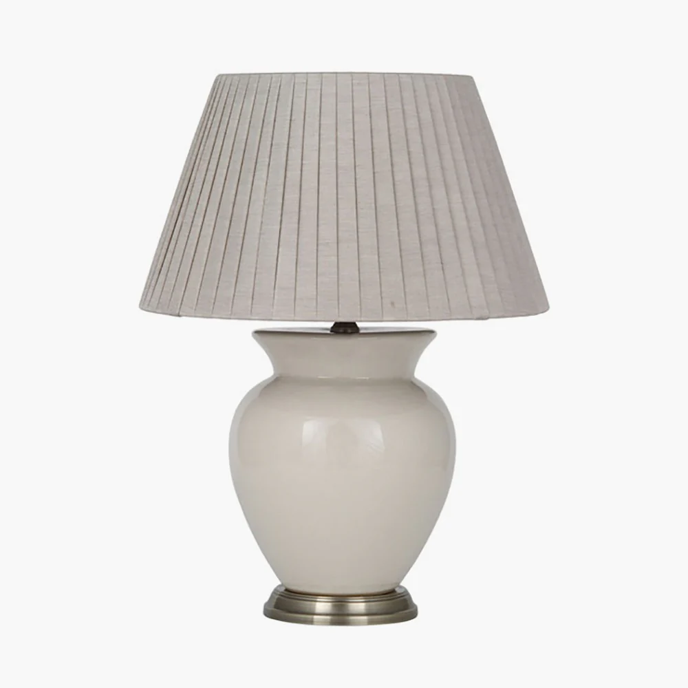 Hadley Cream Ceramic Table Lamp - Image 3