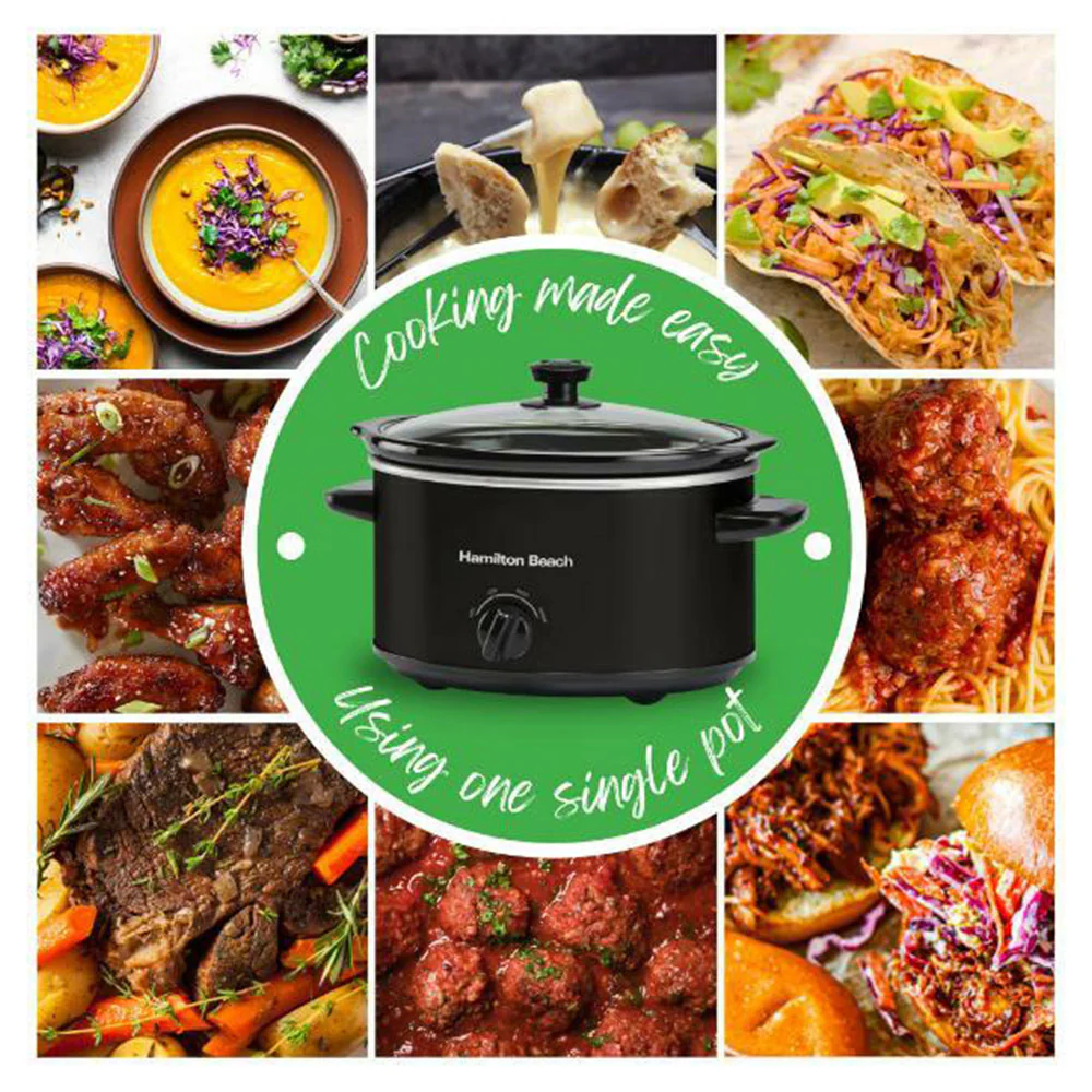 HamiltonBeach 3.5L Black Slow Cooker - Image 5