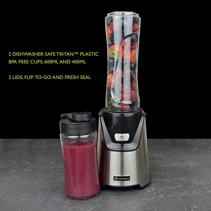 Health Kick 400W Personal Sports Blender – Black/Silver - Image 2