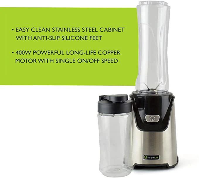Health Kick 400W Personal Sports Blender – Black/Silver - Image 3