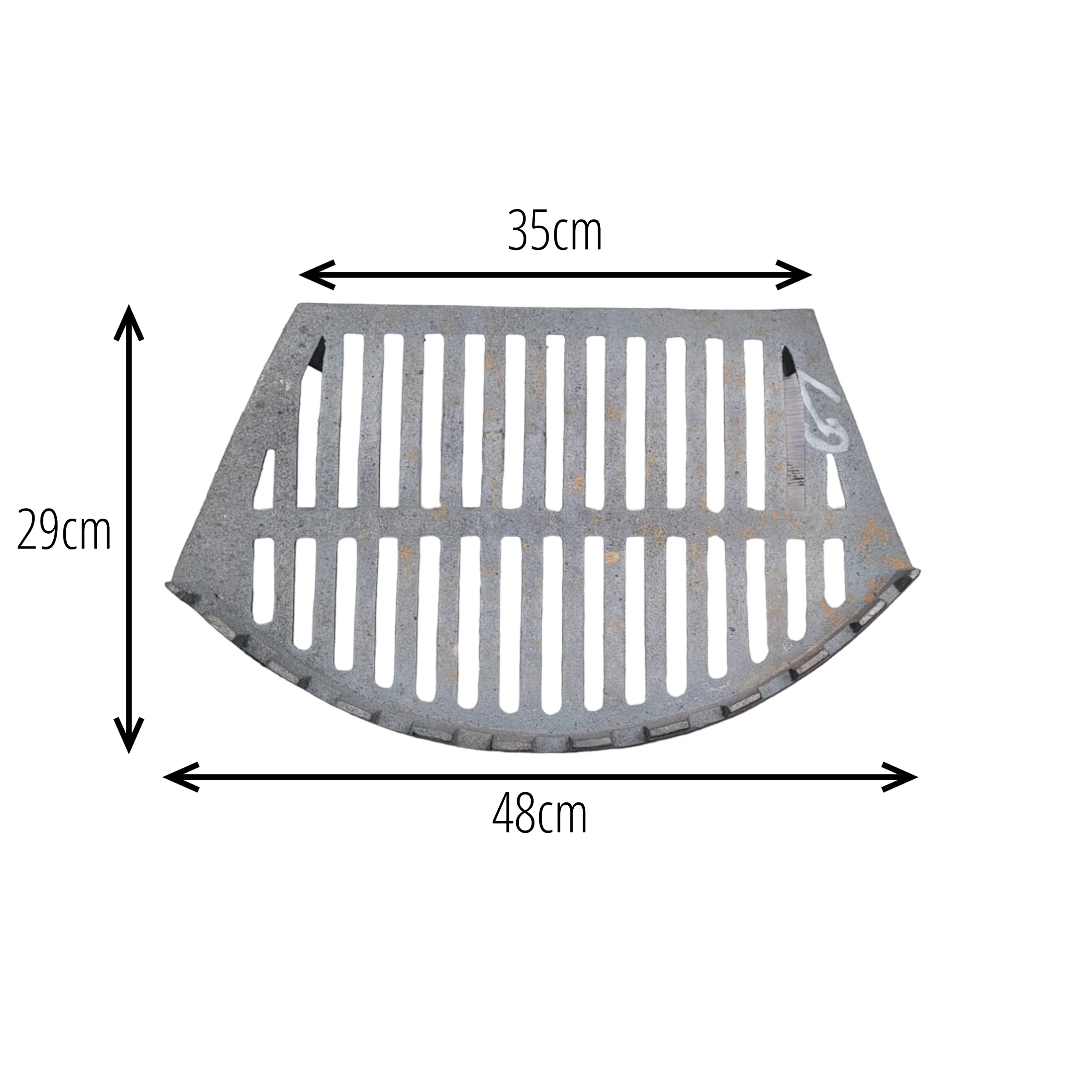 Heavy Duty Cast Iron 20 Inch Round Front Fire Grate with Legs - Image 4