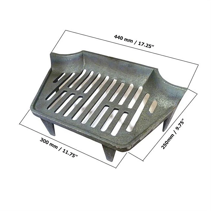 Heavy Duty Cast Iron Classic 18 Inch Fire Grate with Legs - Image 2