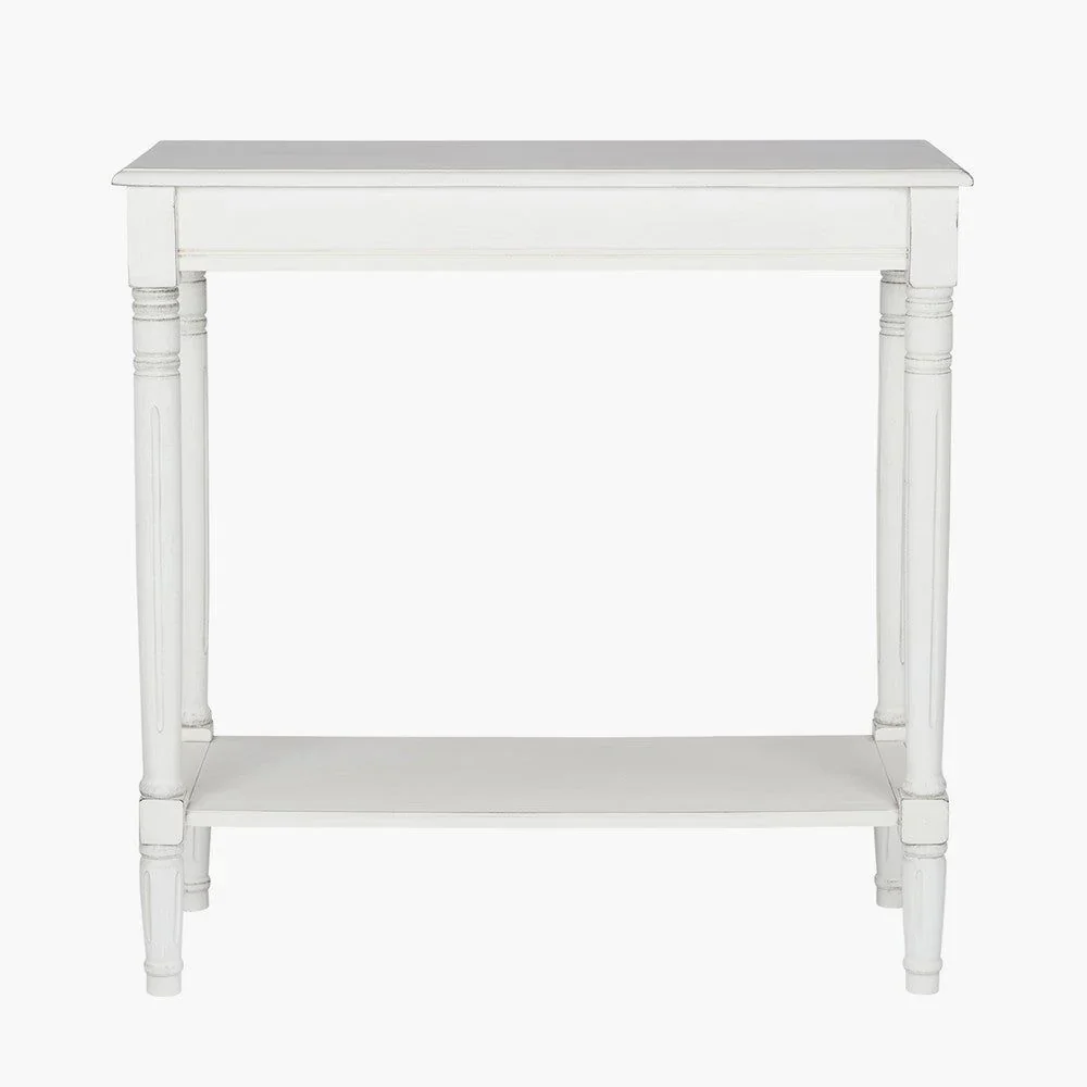 Heritage Elizabeth White Pine Wood Console Table