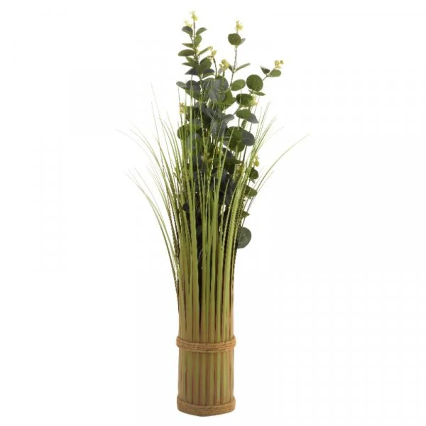 In-Lit Artificial Bouquet - Eucalyptus - Verde 70 cm - Image 2