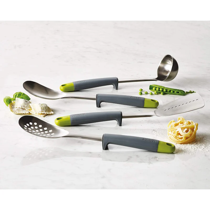 Joseph Joseph Elevate Steel Slotted Turner - Grey/Green - Image 2