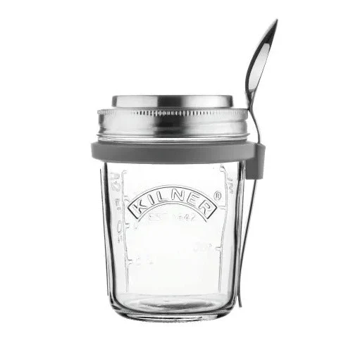 Kilner® Breakfast Jar Set – 0.35 Litre with Spoon