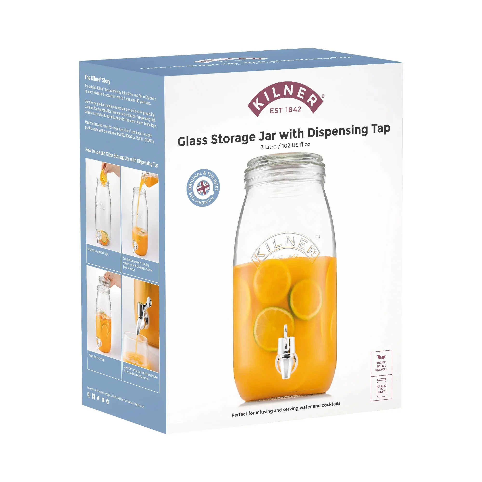 Kilner Drinks Dispenser 3 Litre In Gift Box - Image 3