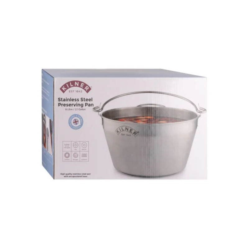 Kilner Stainless Steel Maslin/Preserving Pan 8 Litre - Image 2