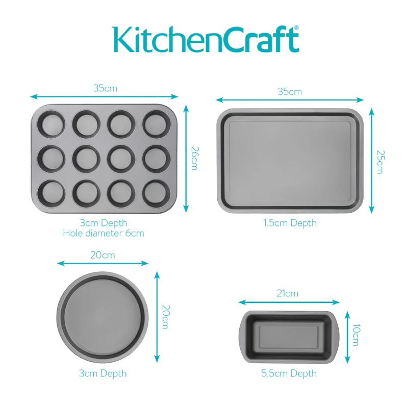 KitchenCraft 4 Piece Non-Stick Bakeware Set - Image 5