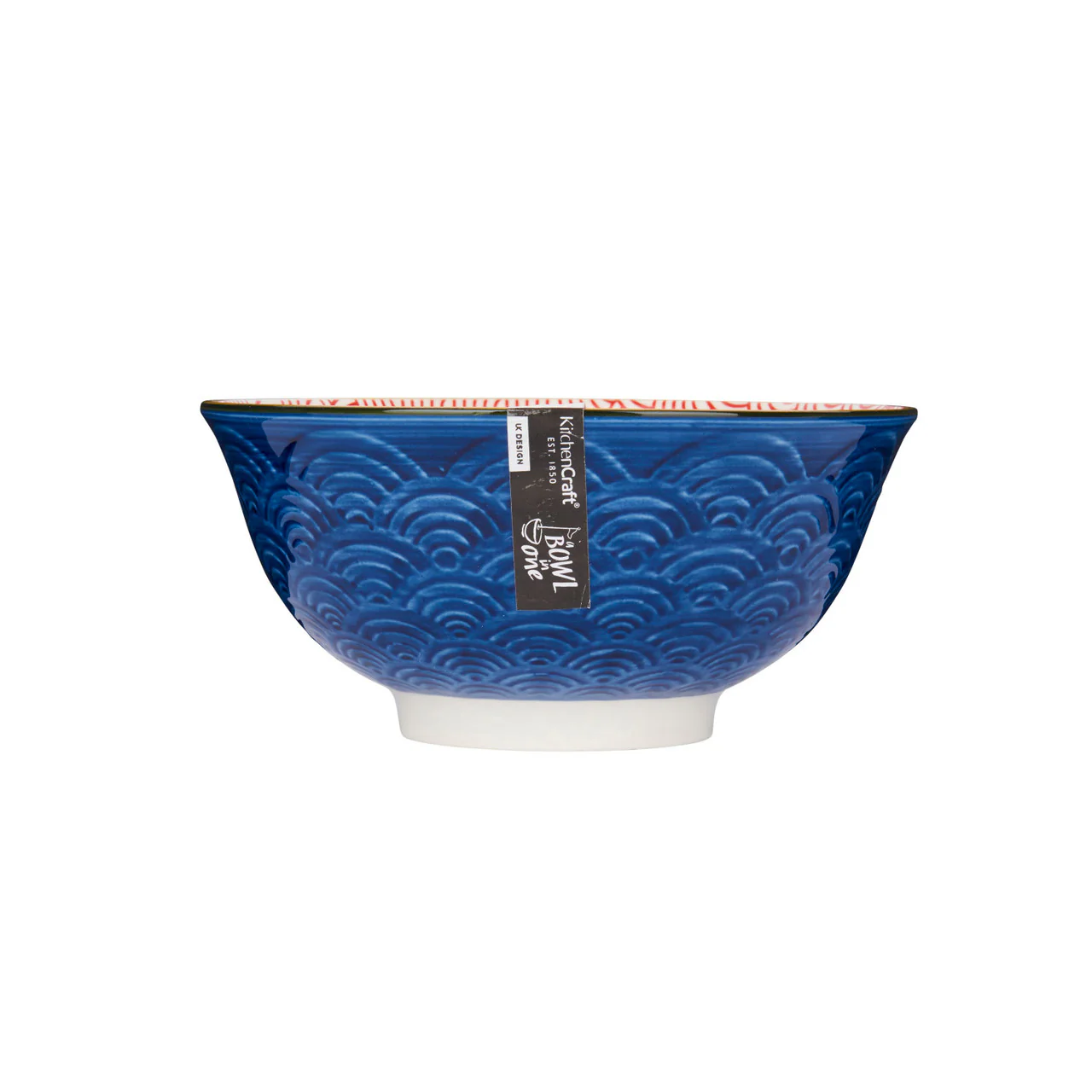KitchenCraft Blue Arched Pattern Ceramic Bowls - Image 2