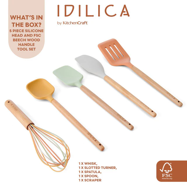 KitchenCraft Idilica Silicone Kitchen Utensil Set - Image 4