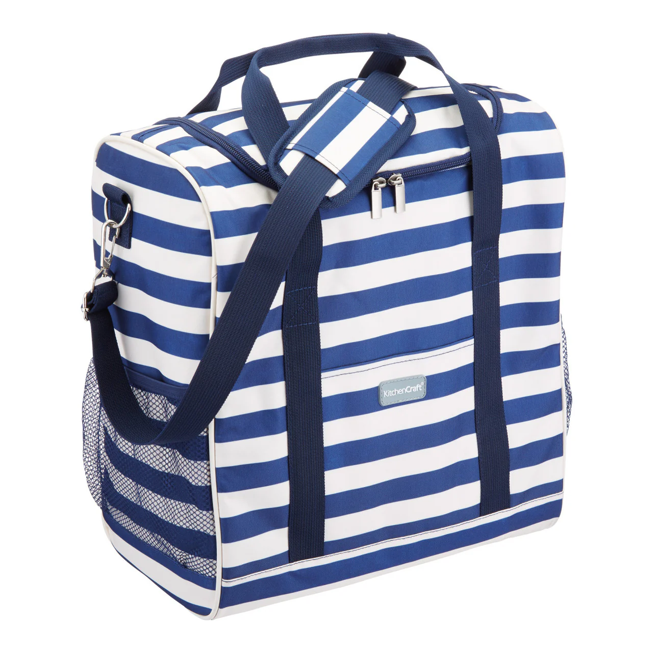 KitchenCraft Lulworth Large Nautical-Striped Family Cool Bag