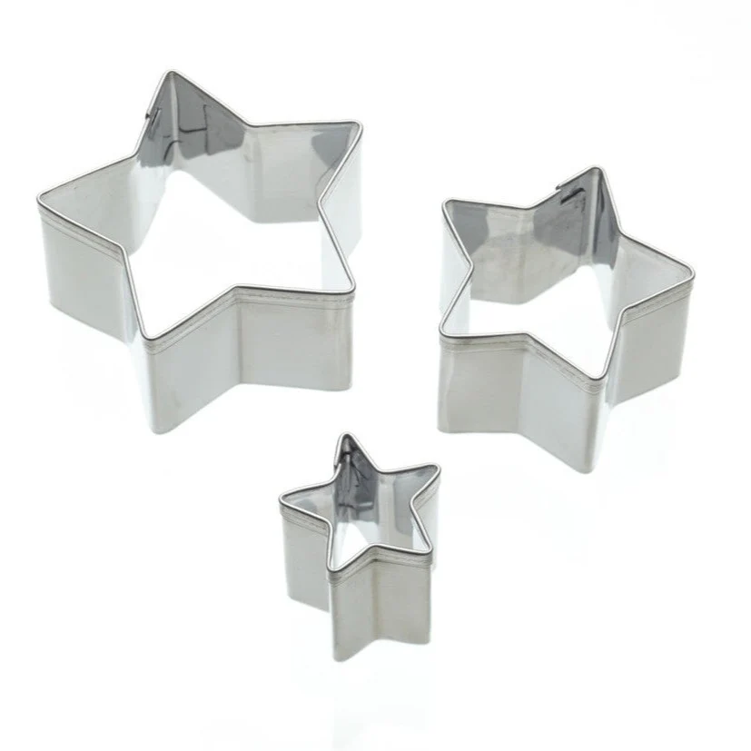 KitchenCraft Set of 3 Star Fondant Cutters