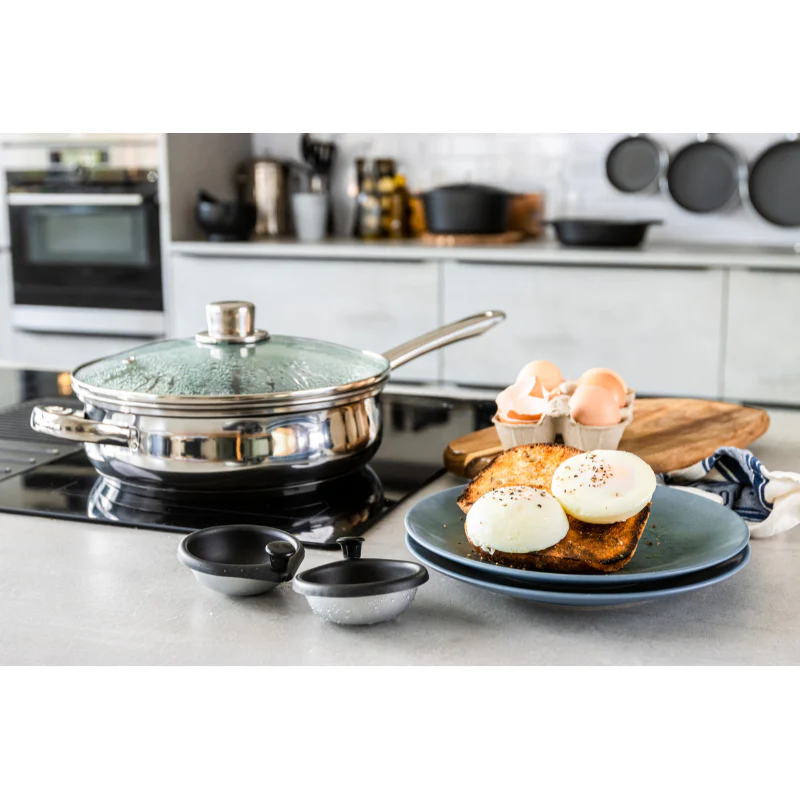 KitchenCraft Stainless Steel 6 Egg Poacher - Image 2