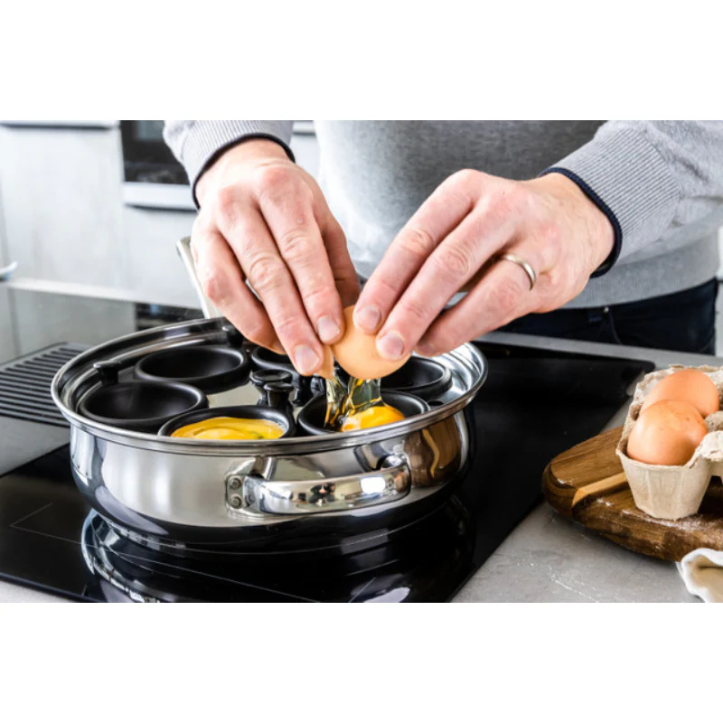 KitchenCraft Stainless Steel 6 Egg Poacher - Image 5