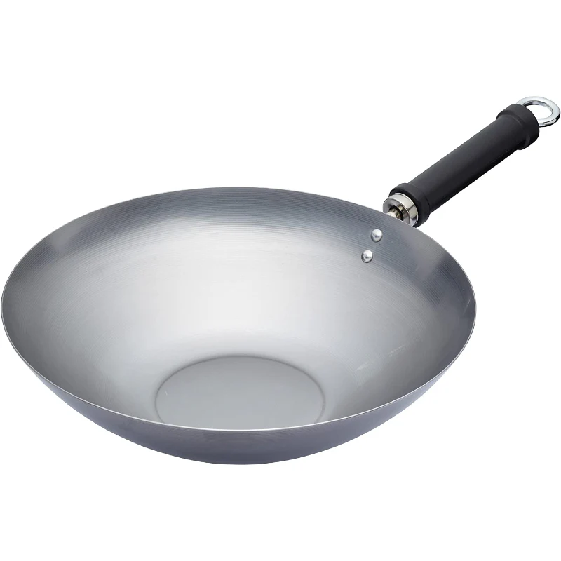 KitchenCraft World of Flavours Oriental Steel Wok 30cm