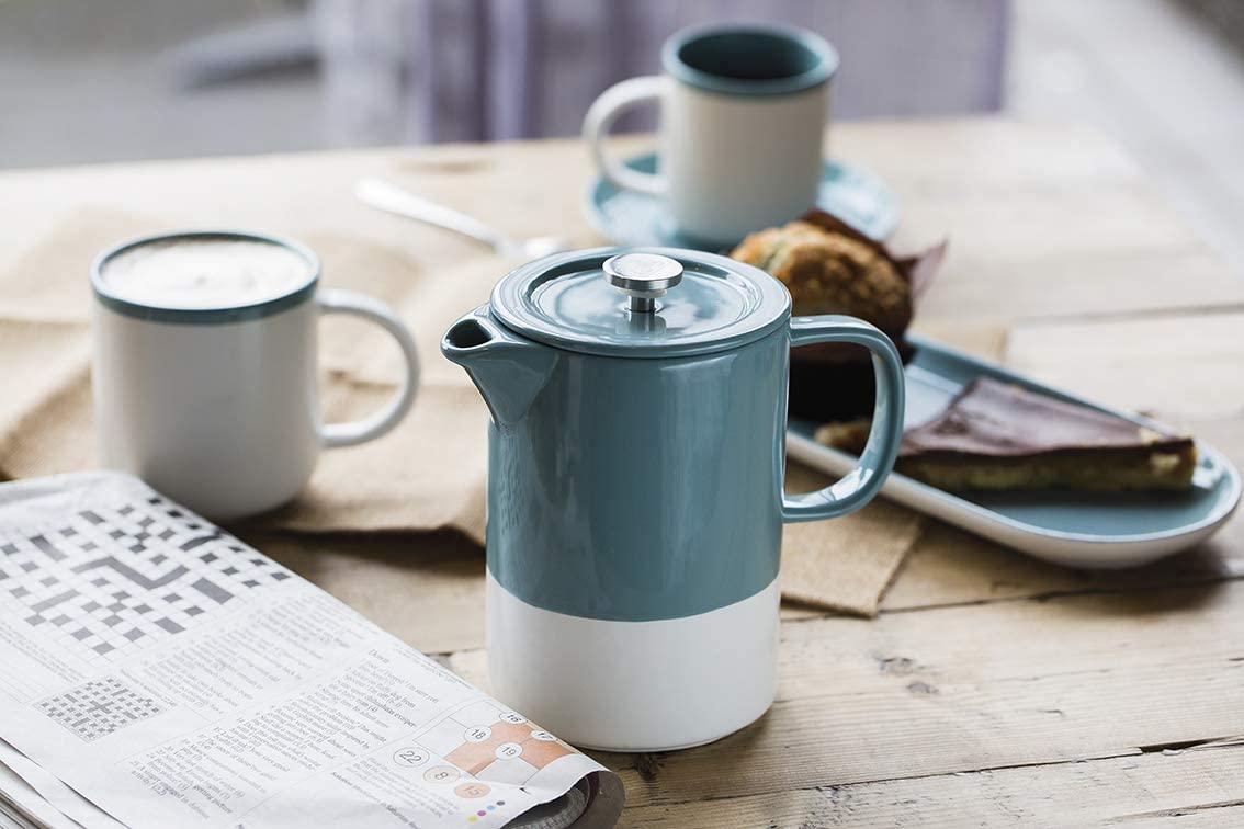 La Cafetière Barcelona Retro Blue 6 Cup Ceramic Cafetiere - Image 2