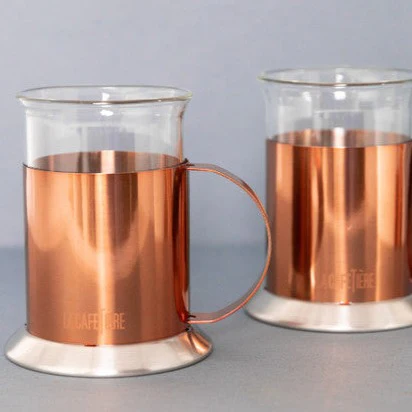 La Cafetière Copper Coffee Mugs, Set of 2, Stainless Steel - Image 5