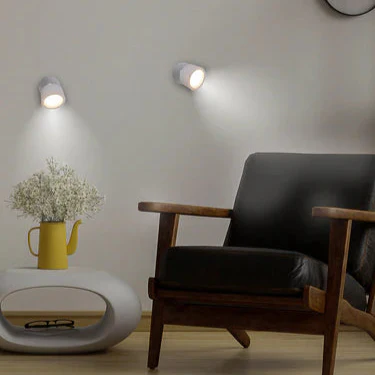 White LED Rechargeable Battery Operated Wall Light - Image 2