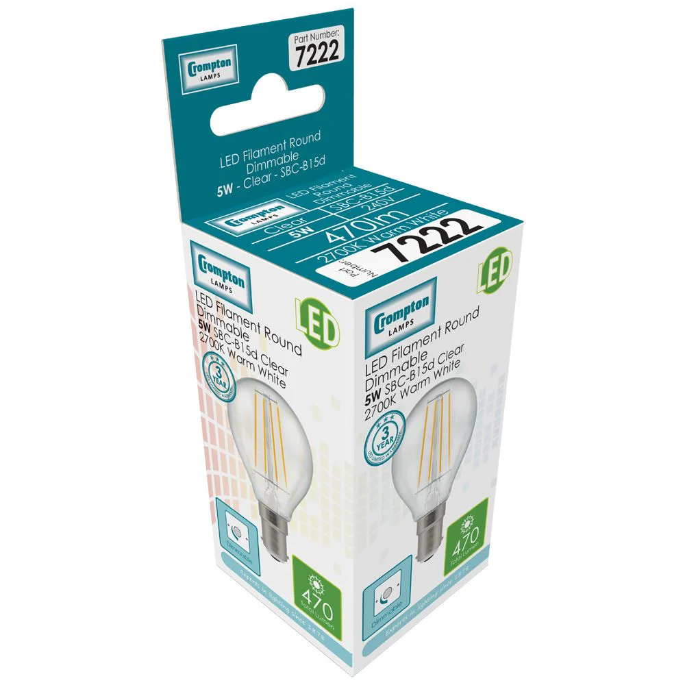LED Round Filament Clear • Dimmable - Image 2