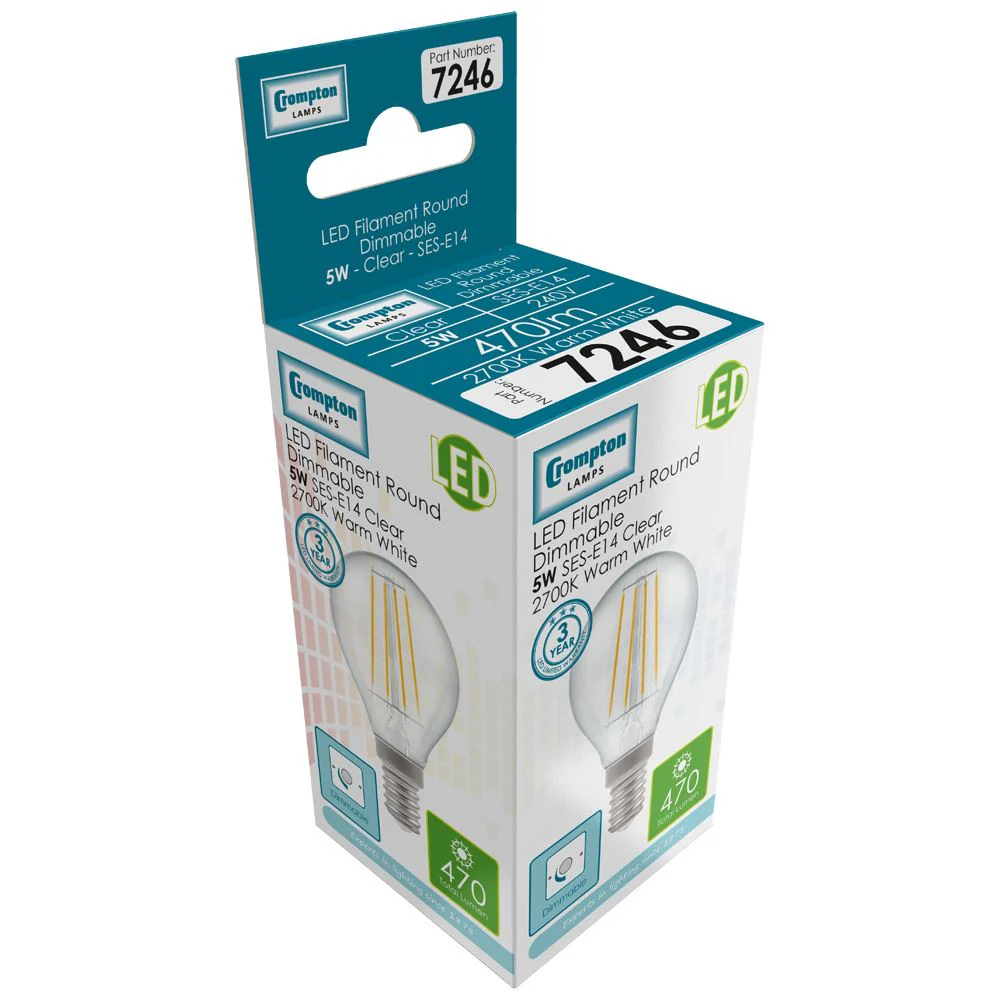LED Round Filament Clear  Dimmable - Image 2
