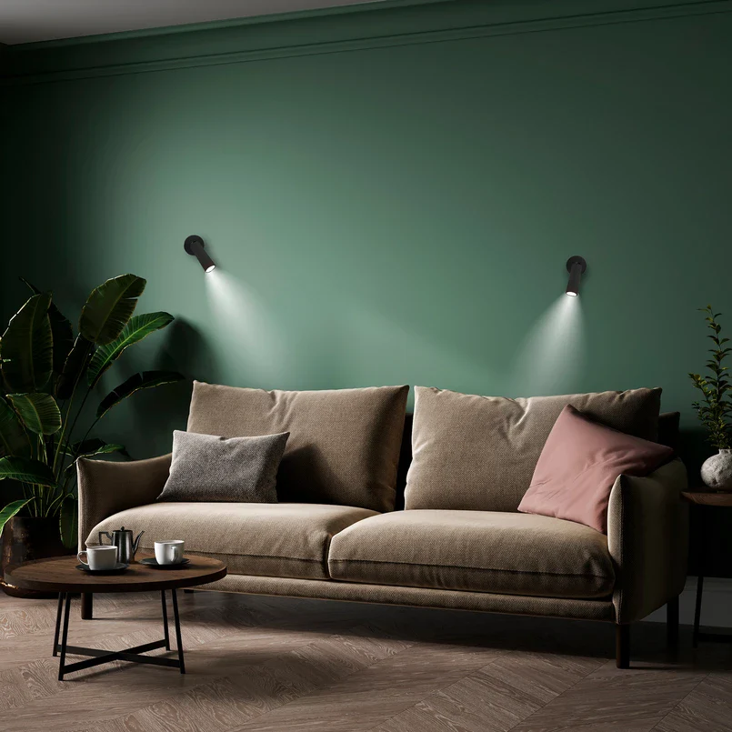 Black LED Rechargeable Battery Operated Wall Light - Image 2