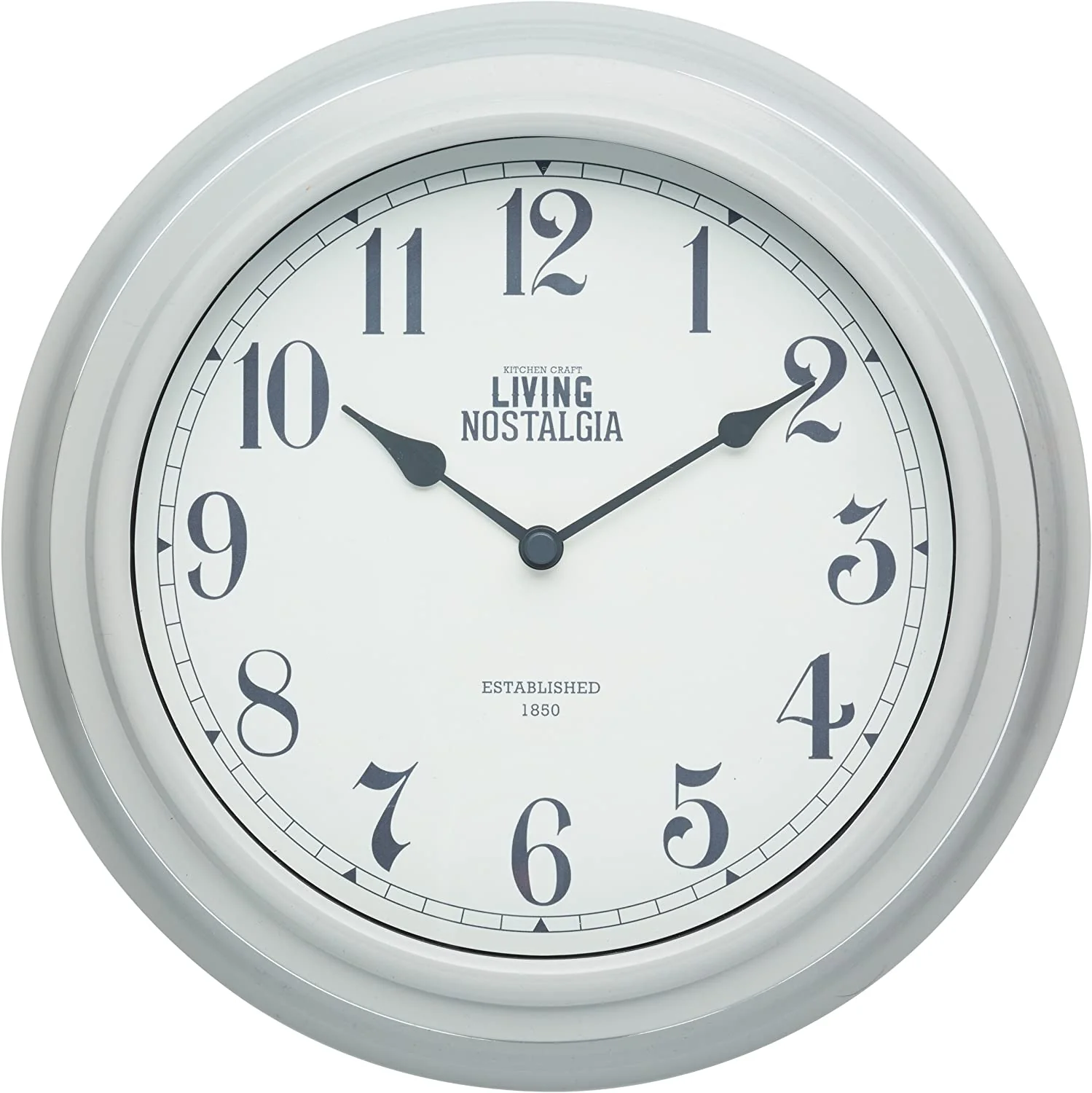 Living Nostalgia French Grey Wall Clock 25.5cm