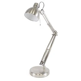 Lloytron 5w LED 'Aeon' Reading Desk Lamp - Brushed Steel