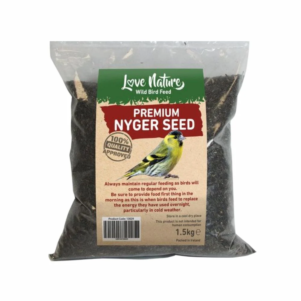 Love Nature Premium Nyger Bird Seed 1.5kg – A Favourite for Finches